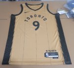 Maillot de Basket #9 Barrett Toronto Raptors 2023-24 city gold Imprimé